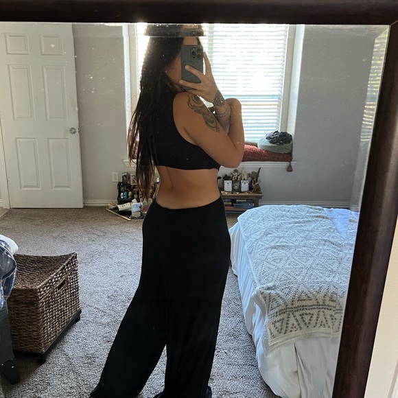 Free People Beach Black Tamarama Jumpsuit | Size Medium - Picture 2 of 4